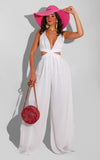 New Solid Color Casual Loose Chiffon Women Jumpsuit