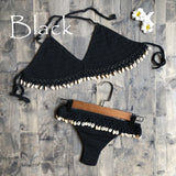 Beach Ins Hand Crocheting Cotton Woven Sexy Bikini Shell Split Swimsuit