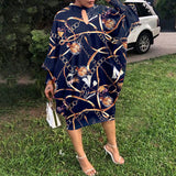 Plus Size Autumn Winter Loose Casual Dress Women Clothing