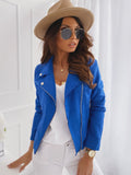 Women Solid Color Career Top Jacket