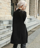 Autumn Women Clothing Long Sleeve Color Matching Sweater Coat Women