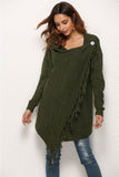 Autumn Winter plus Size Women Clothes Tassel Knitted Sweater Coat