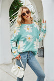 Sweater plus Size Sweater Sunflower Floral Sweater