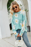 Sweater plus Size Sweater Sunflower Floral Sweater