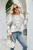 Sweater plus Size Sweater Sunflower Floral Sweater