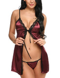 Sexy Lingerie Cotton Cup Transparent Tempting Sexy Lingerie Set Sexy Sleepwear