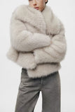 Artificial Fur Mink like Coat Winter Coat Socialite Top