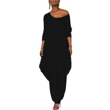 Women Clothing Autumn Women Clothing Plus Size Loose Casual Jumpsuit