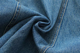 Retro Hong Kong Casual Mid Length Younger Denim Dress Women Summer