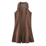 Summer Women Clothes Sexy Pleated Denim Dress