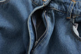 Retro Halter Backless Long Denim Dress Chic