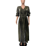 Dress Long Sleeve Slightly Summer plus Size Women Clothes Loose Dress Maternity Dress Maxi Dress Maternity Dress High Split