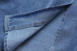 Retro Halter Backless Long Denim Dress