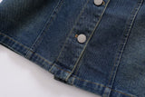 Women Clothing Polo Collar Sleeveless Shirt Loose Casual Denim Dress