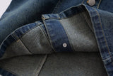 Women Clothing Polo Collar Sleeveless Shirt Loose Casual Denim Dress