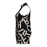 Plus Size Women Clothing Spring Summer Fashionable Light Mature Casual Letter Graphic Printing Asymmetric Hip Dress