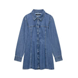 Spring Women Street Denim Mini Dress