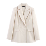 Women Clothing at Long Double Breasted Blazer Trousers Set