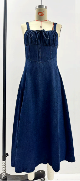Dress Summer Sexy Backless Sleeveless Denim Dress Women