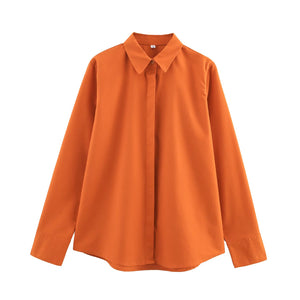 Summer Women Clothing Collared Single Breasted Long Sleeve Shirt Wide Leg Trousers Set Women