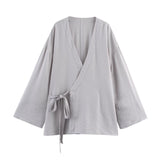 Women Spring Design Long Sleeve Top Wide Leg Pants Sets