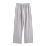 Women Spring Design Long Sleeve Top Wide Leg Pants Sets