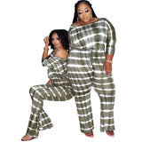 Plus Size Autumn Winter One-Piece Horn Trousers Belt Rope Jumpsuit
