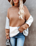 Winter Patchwork Personality Office Sweater Pullover Sweater Women