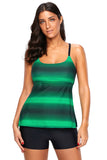 Purple Strappy Hollow-out Back Plus Size Tankini