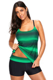 Purple Strappy Hollow-out Back Plus Size Tankini