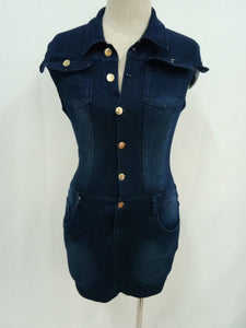 Sexy Slim Denim Dress Hip Nightclub Dress