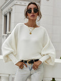 Autumn Winter New Fashion New Loose off Shoulder Plus Size Solid Color Sweater Office Sweater for Women