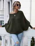 Autumn Winter New Fashion New Loose off Shoulder Plus Size Solid Color Sweater Office Sweater for Women