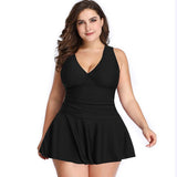 Plus Size Swimsuit Cover Belly Solid Color Printing Skirt Split Swimsuit Boxer Swimming Trunks