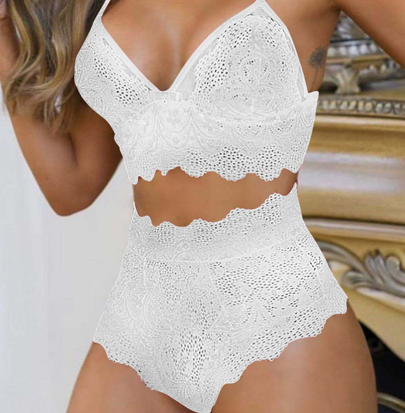 Lace Three-Point Sexy Lace Underwear Set Sexy Seduction Plus Size