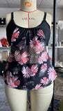 Plus Size Floral Print 3 Pieces Set Bikinis Swimsuit Women Bathing Suits Swimwear Conjunto Biquini Feminino