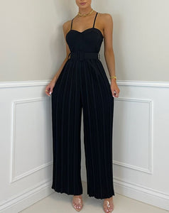 spring/Summer Strap Pleated Sexy Belt Slim Fit Bodysuit
