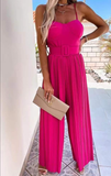 spring/Summer Strap Pleated Sexy Belt Slim Fit Bodysuit