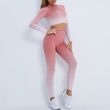 Gradient Sports Long Sleeve Trousers Suit Fitness Running Yoga Long Sleeve Tights