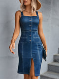 Women Clothing Denim Printing Dress