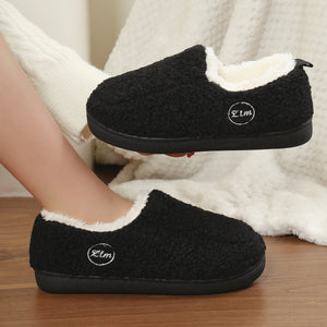 Arrival Thermal Furry Shoes Thick Home Cotton Shoes Non Slip Winter Heel Wrap Platform Type Casual Cashmere Cotton Slippers