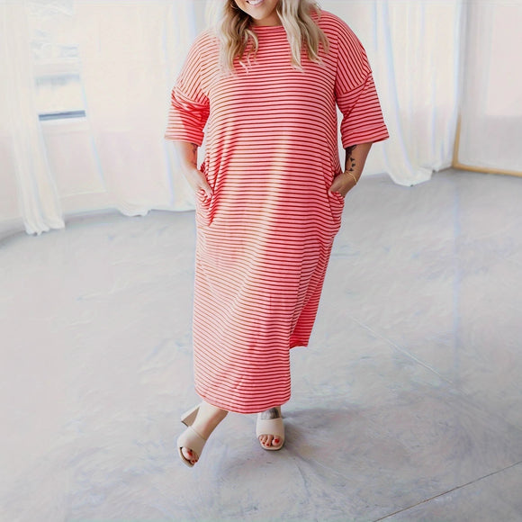 Plus Size Stripe Dress