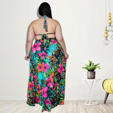 Plus Size Women Clothes Autumn Sexy Swimsuit Long Apron Two Piece Set