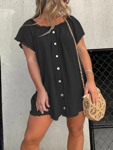 Summer Sexy Denim Dress off-Shoulder Tassel Sexy Dress Short Dress for Women