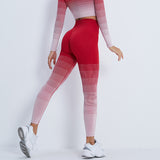 Gradient Sports Long Sleeve Trousers Suit Fitness Running Yoga Long Sleeve Tights