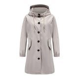 Autumn Winter Waterproof Anorak Women Casual Long Coat Women Loose Plus Size Outdoor Trench Coat