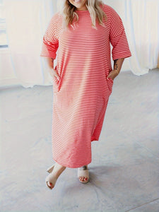 Plus Size Stripe Dress