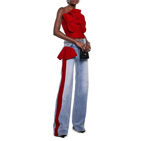 Women Clothing Spring Autumn Fashionable Temperamental All Match Slim Fit Slimming Casual Jeans Trousers