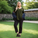 Plus Size Women Simple T Shirt Spring Summer Casual Loose Slimming Top