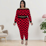 Plus Size Women Clothes Top With Blouse Pants